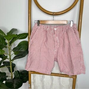 Mens Southern Pine Red and White Striped Shorts sz M